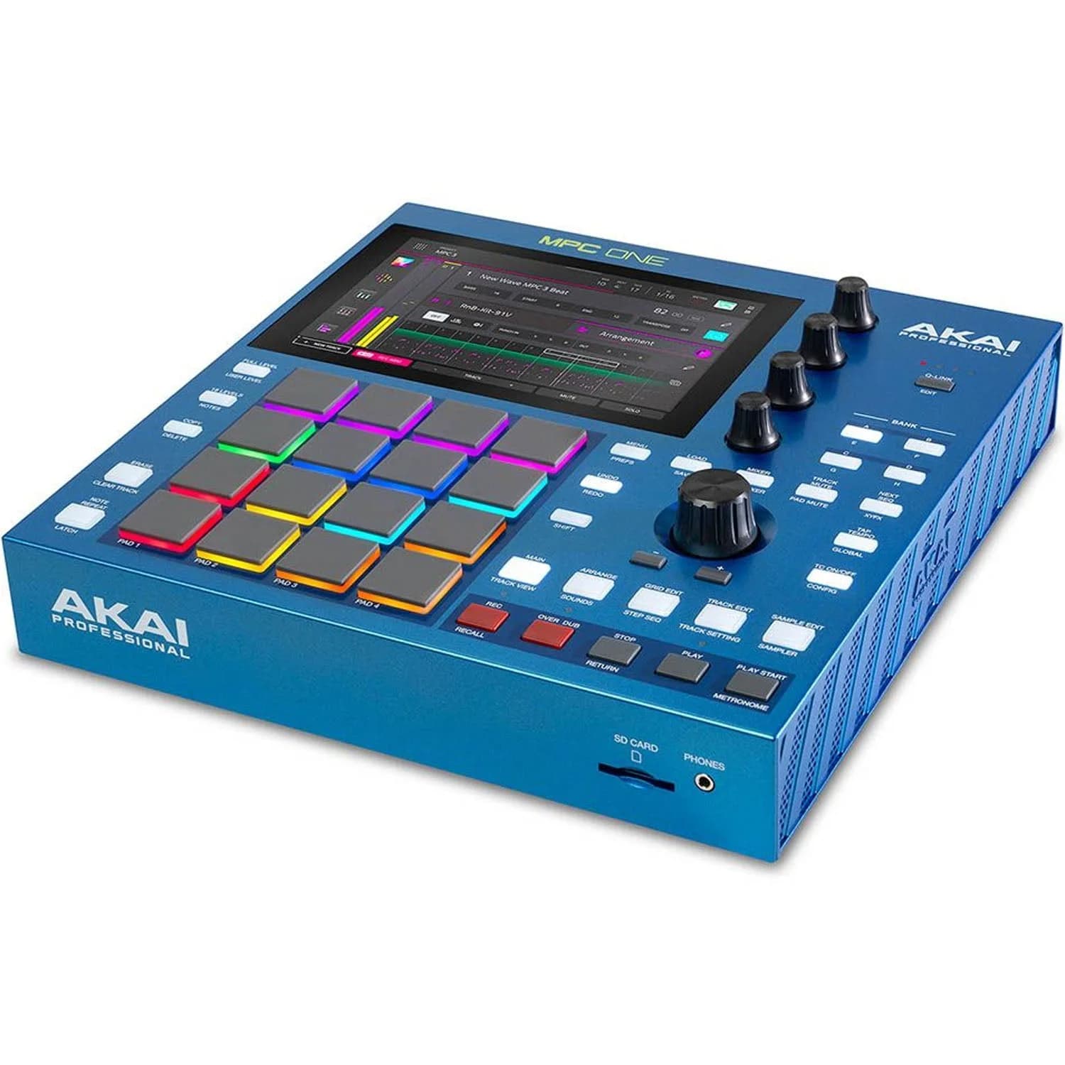 Akai Professional MPC One G2 viewed from the front-left angle
