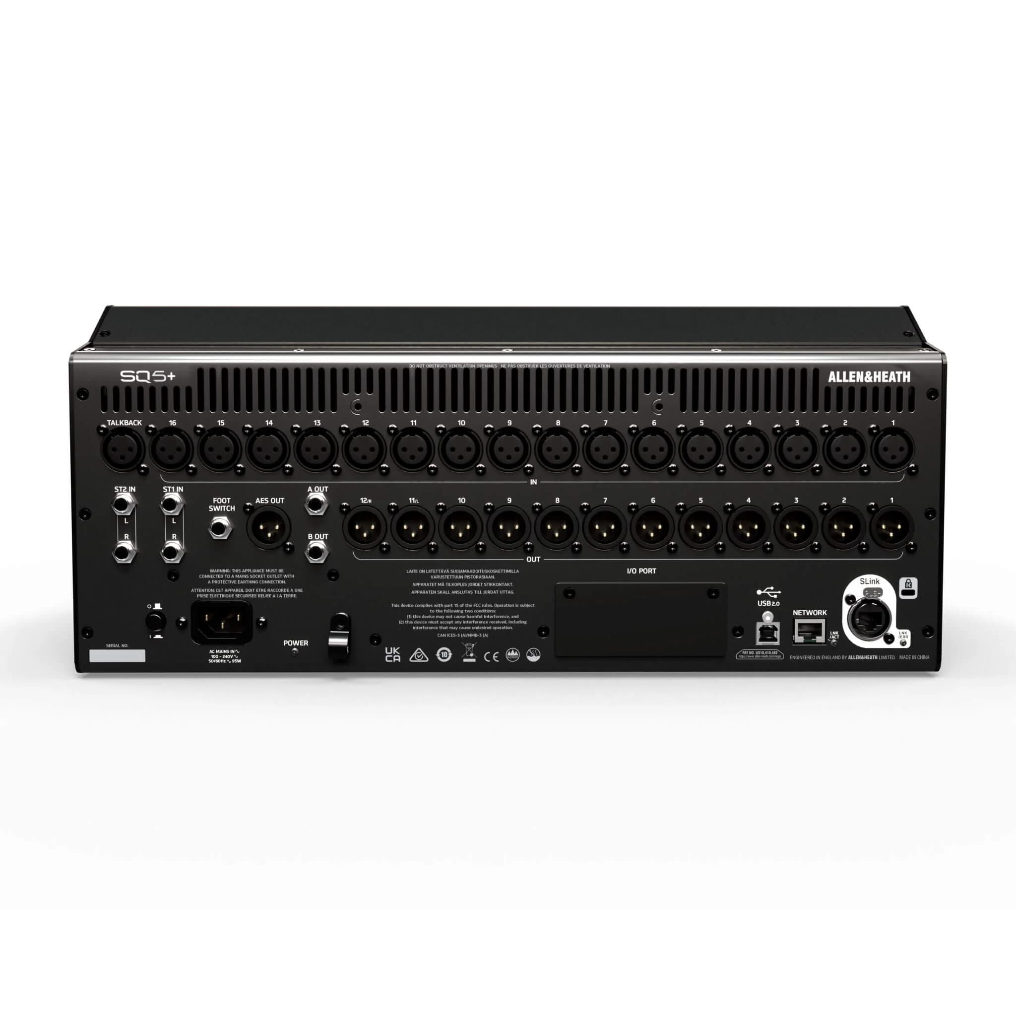 Allen & Heath SQ5+ rear connection panel