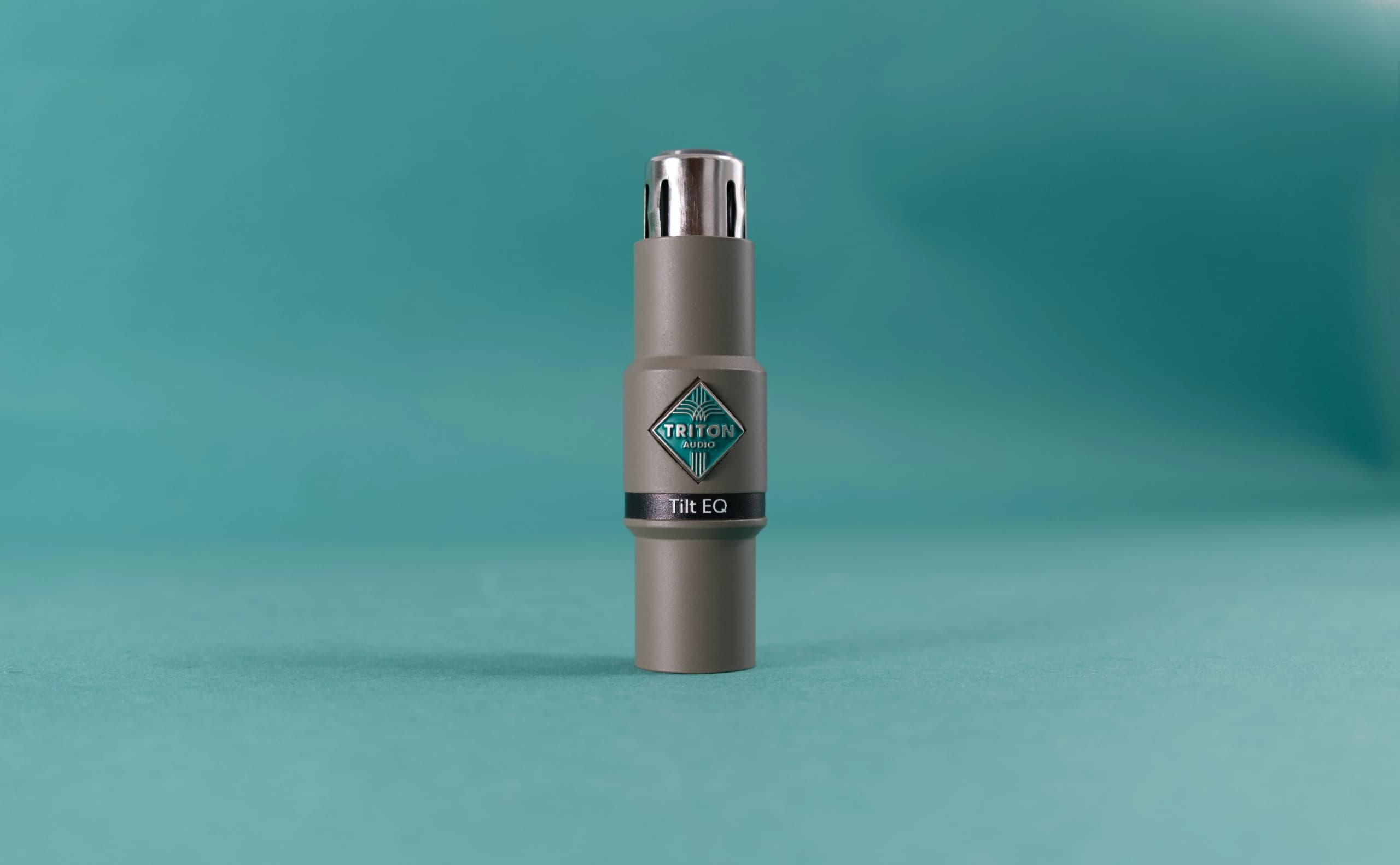 Triton Audio Tilt EQ inline microphone booster viewed from the front