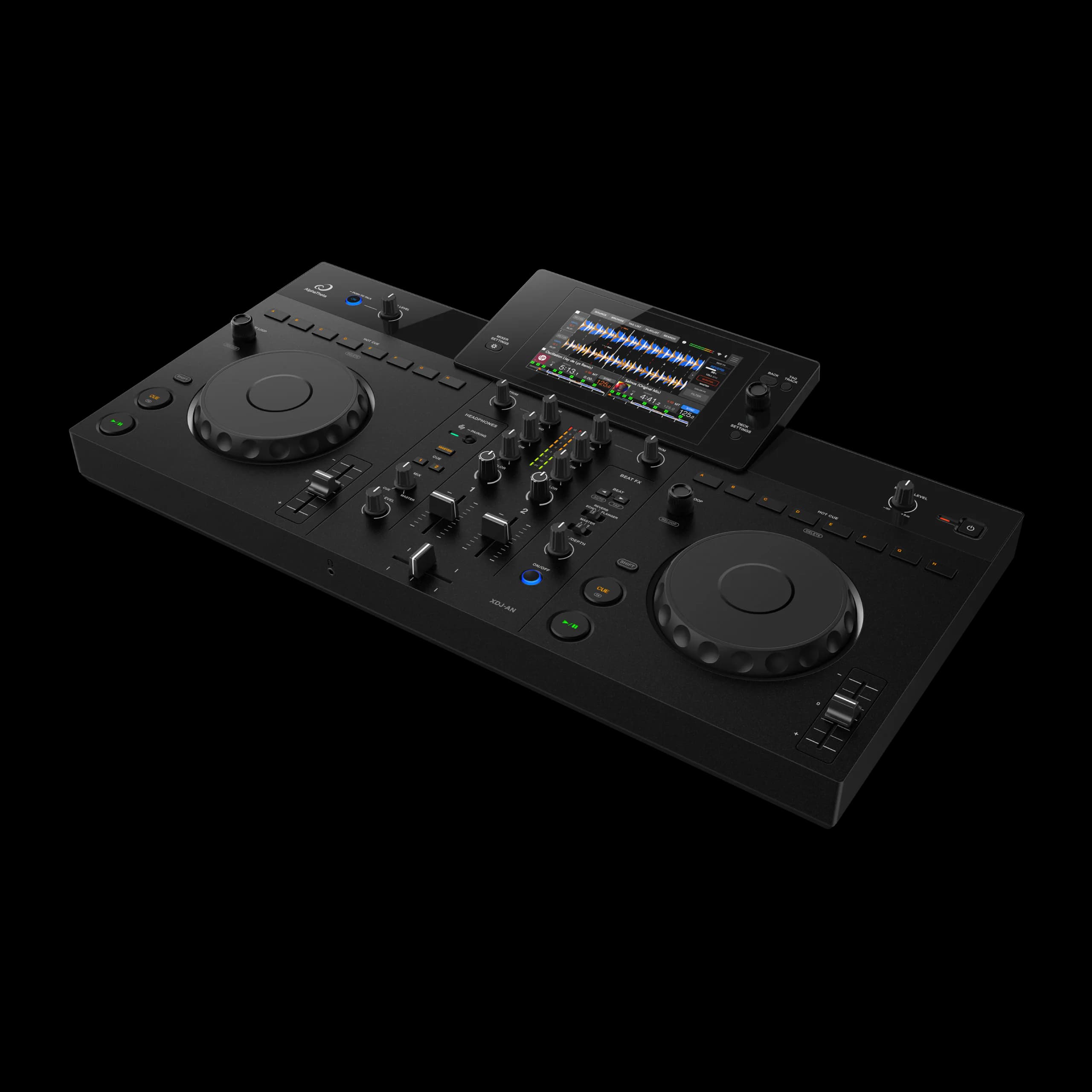 AlphaTheta XDJ-AN viewed from the front-left angle